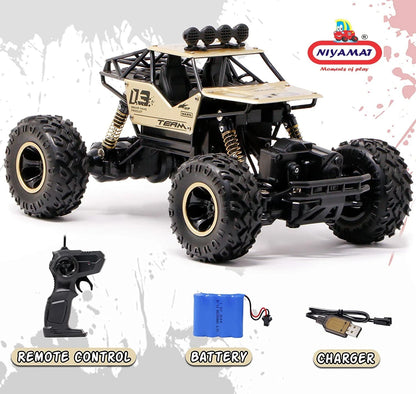 ROCK-CRAWLER  1:16 Metal Alloy Body Remote Control Rock Crawler High Speed Monster Racing Car (Gold)